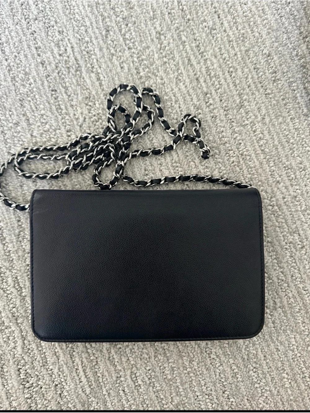 Chanel Sevruga Wallet on Chain